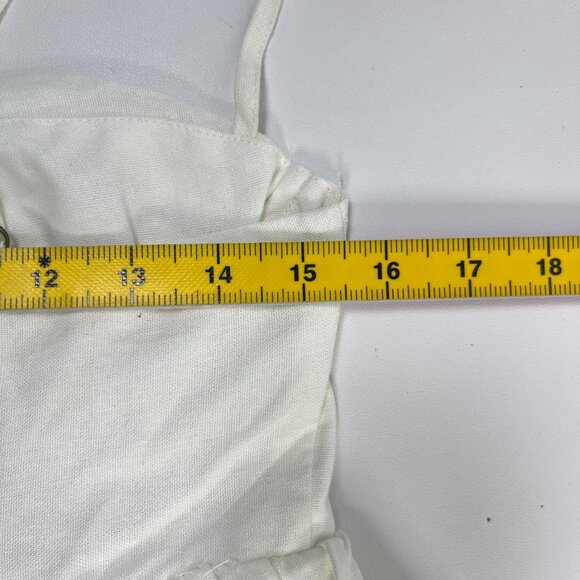 NWOT Farm Rio Linen Blend White Sleeveless Maxi Dress Size L - Picture 10 of 12